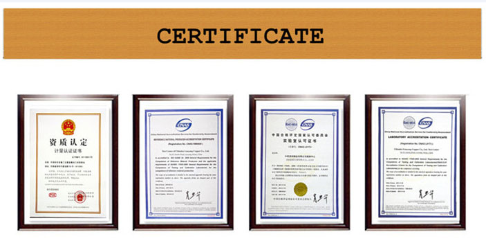 C77000 कपर निकल जिंक पट्टी certificate